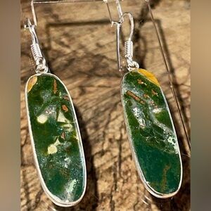 Dragon Blood Jasper Earrings 2”